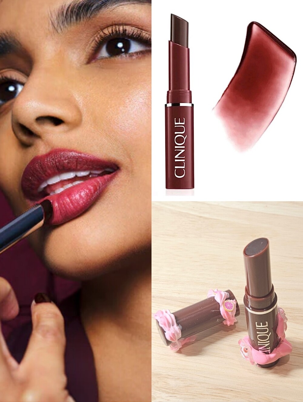 Clinique Lipstick Rich Shade Black Honey Mini Handmade Decorated Version